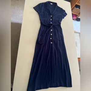 Aritzia Wilfred Shirt Dress Navy XS